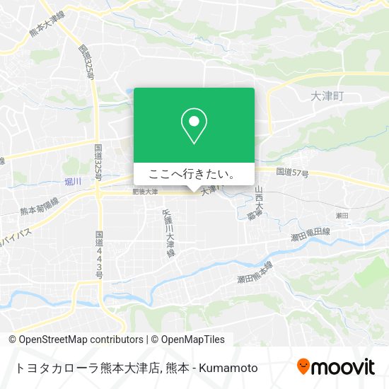 トヨタカローラ熊本大津店地図