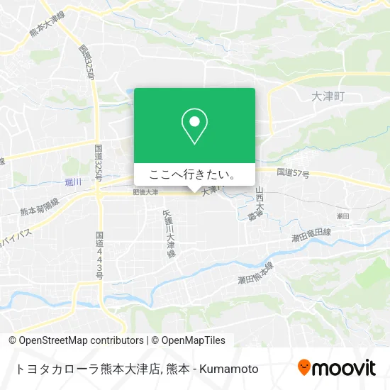 トヨタカローラ熊本大津店地図