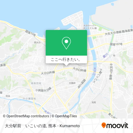 大分駅前　いこいの道地図