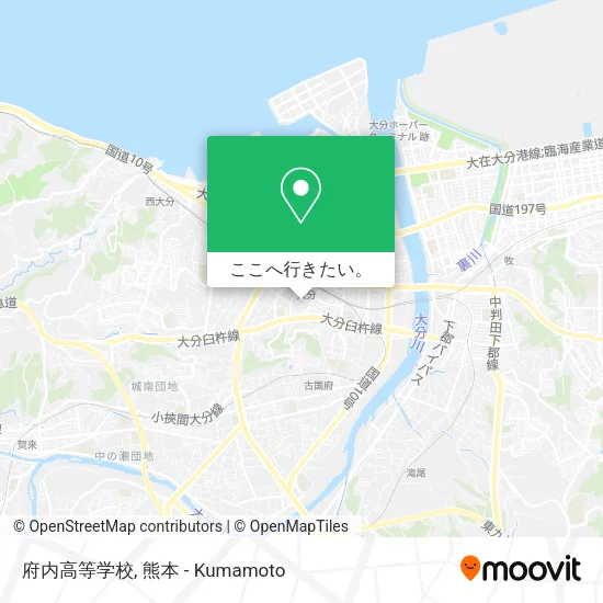 府内高等学校地図