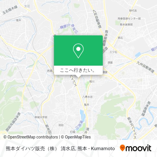 熊本ダイハツ販売（株） 清水店地図