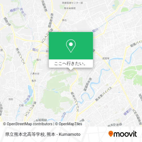 県立熊本北高等学校地図