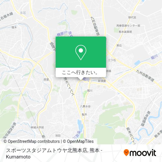 スポーツスタジアムトウヤ北熊本店地図