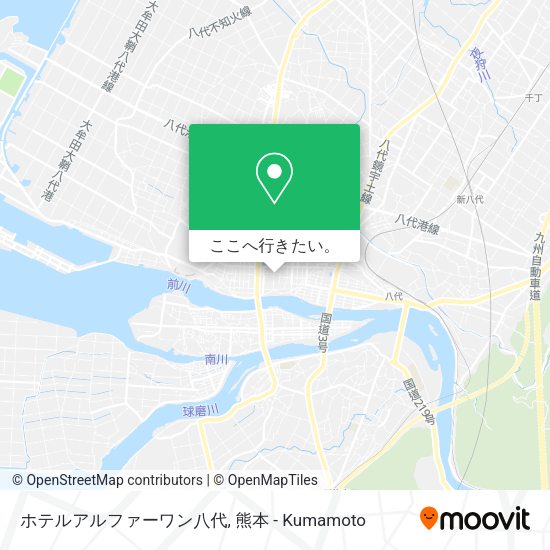 ホテルアルファーワン八代地図