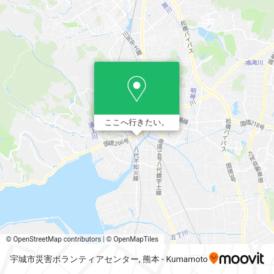 宇城市災害ボランティアセンター地図