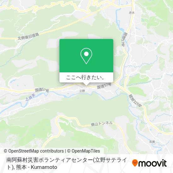 南阿蘇村災害ボランティアセンター(立野サテライト)地図