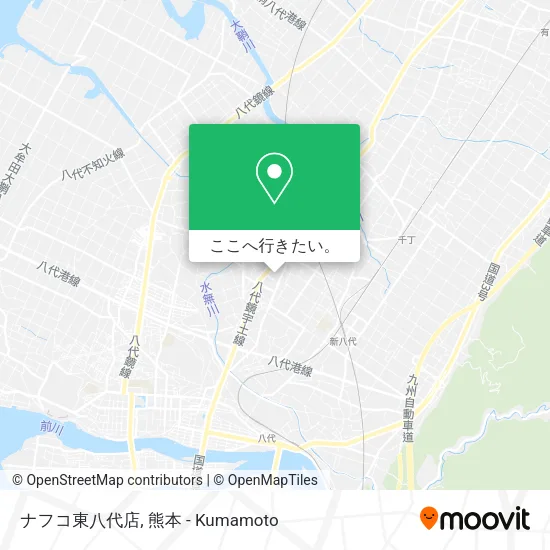 ナフコ東八代店地図