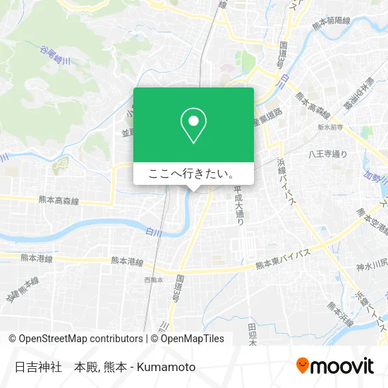 日吉神社　本殿地図
