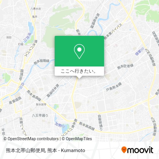 熊本北帯山郵便局地図