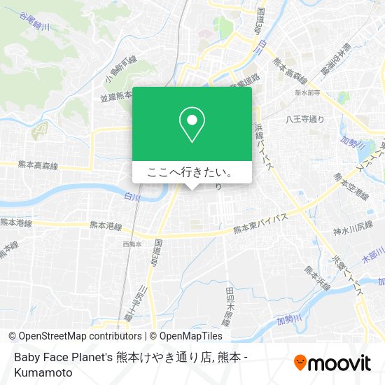 Baby Face Planet's 熊本けやき通り店地図