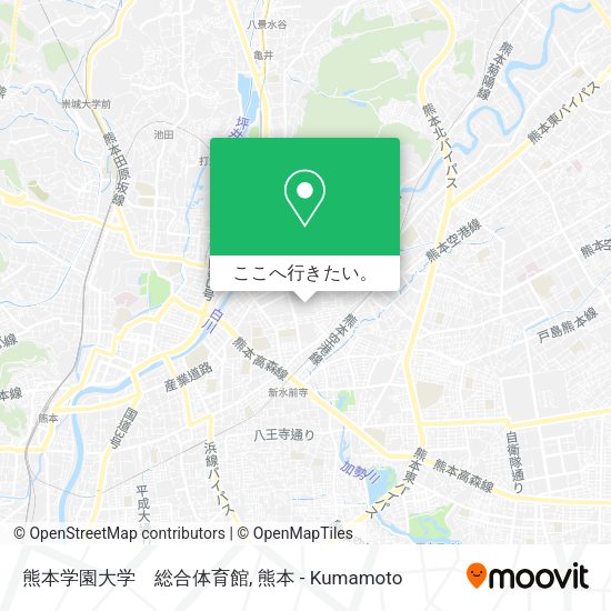 熊本学園大学　総合体育館地図