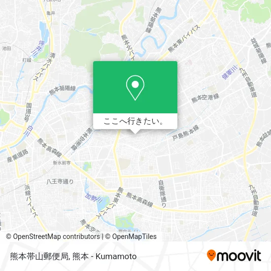熊本帯山郵便局地図