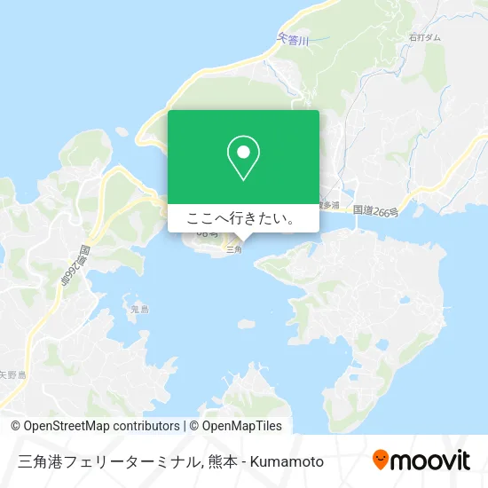 三角港フェリーターミナル地図