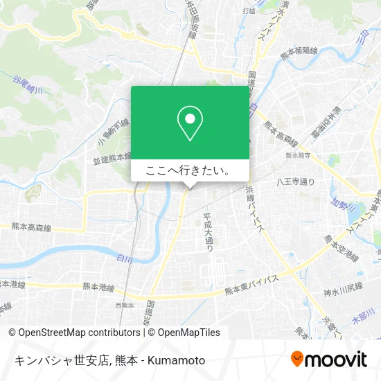 キンバシャ世安店地図