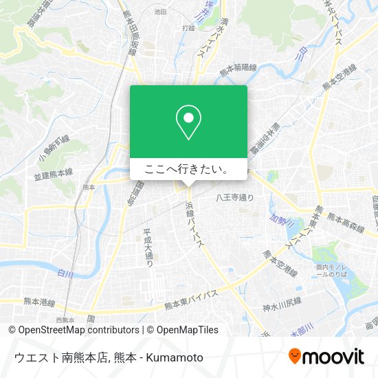 ウエスト南熊本店地図