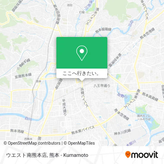 ウエスト南熊本店地図