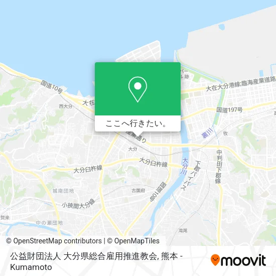 公益財団法人 大分県総合雇用推進教会地図