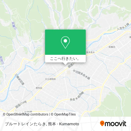 ブルートレインたらき地図