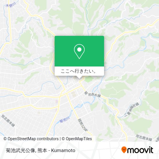 菊池武光公像地図