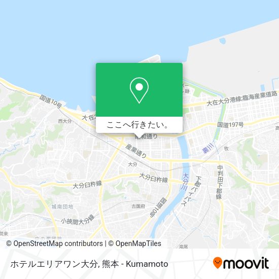 ホテルエリアワン大分地図