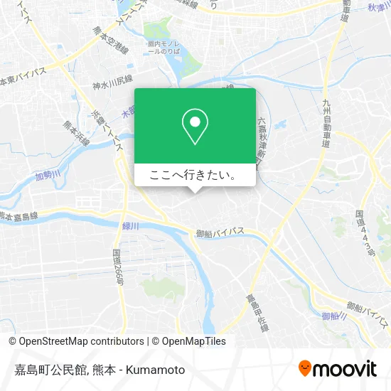 嘉島町公民館地図