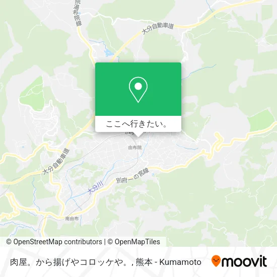 肉屋。から揚げやコロッケや。地図