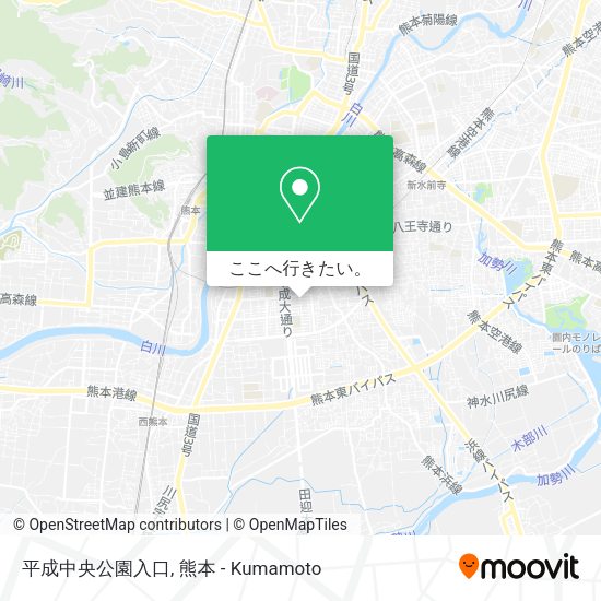平成中央公園入口地図