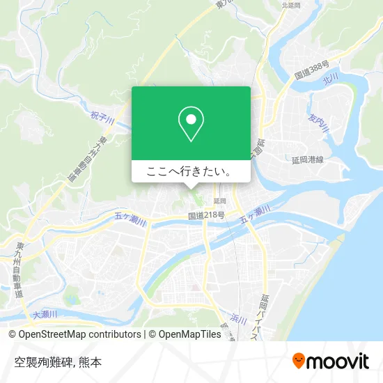 空襲殉難碑地図