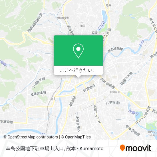 辛島公園地下駐車場出入口地図