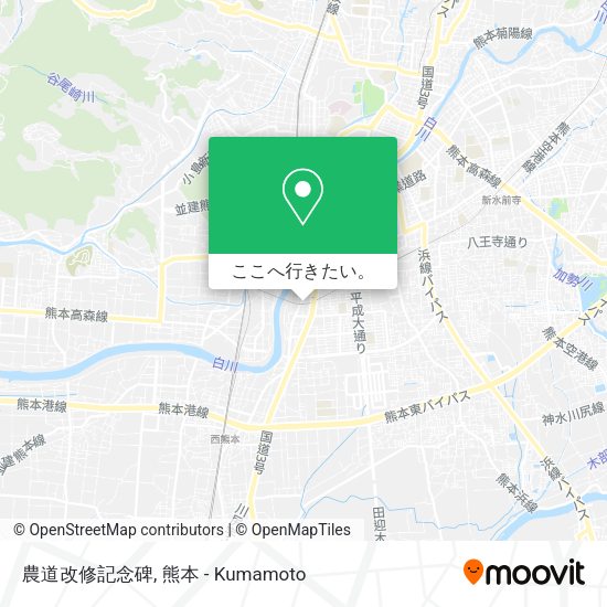 農道改修記念碑地図