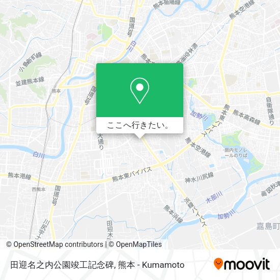 田迎名之内公園竣工記念碑地図