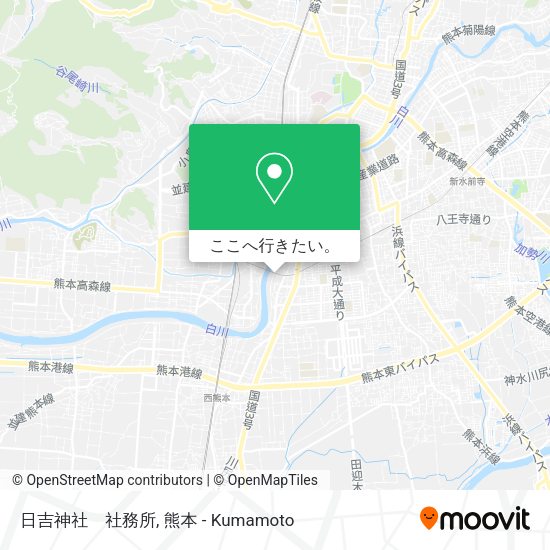 日吉神社　社務所地図