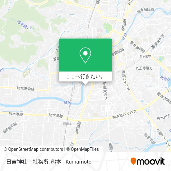 日吉神社　社務所地図