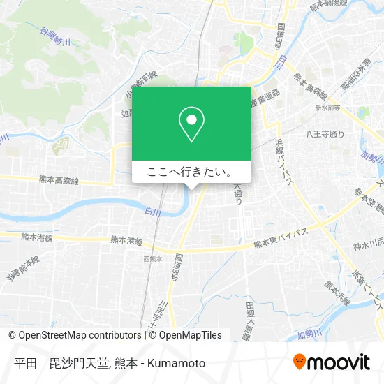 平田　毘沙門天堂地図