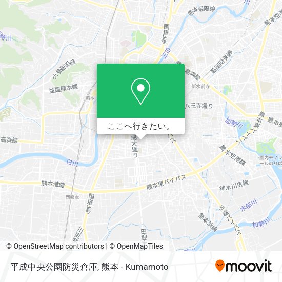 平成中央公園防災倉庫地図