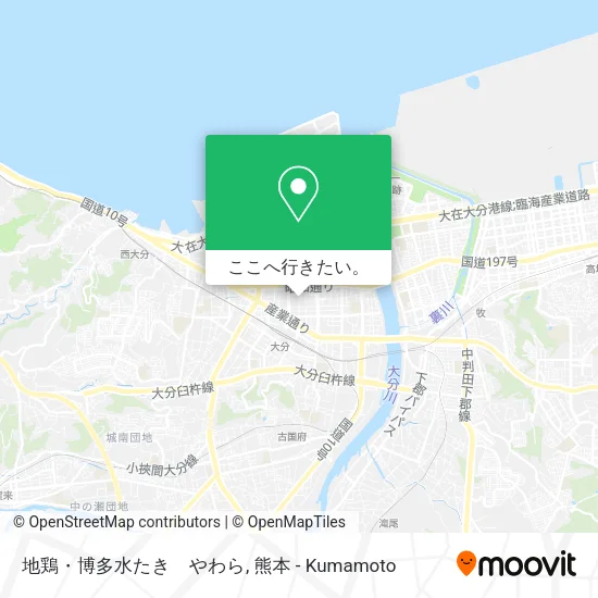 地鶏・博多水たき　やわら地図