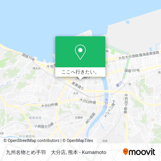 九州名物とめ手羽　大分店地図