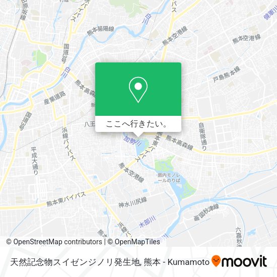 天然記念物スイゼンジノリ発生地地図