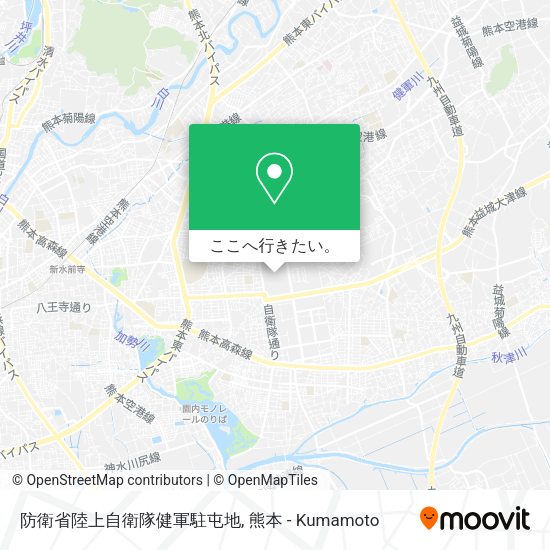 防衛省陸上自衛隊健軍駐屯地地図