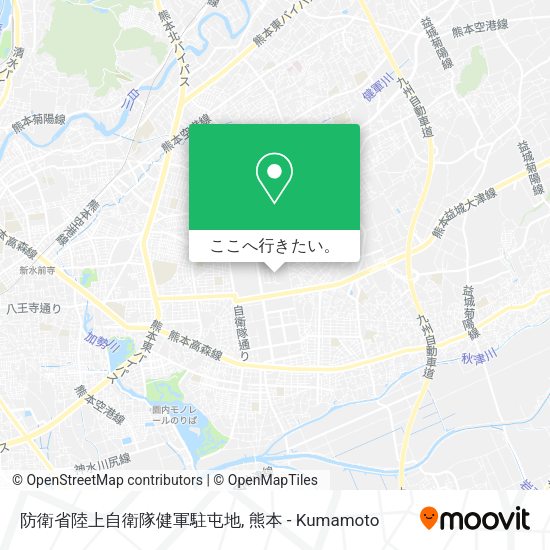 防衛省陸上自衛隊健軍駐屯地地図