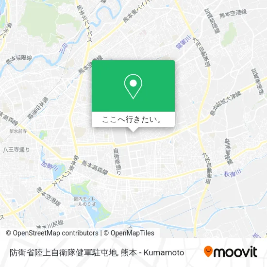 防衛省陸上自衛隊健軍駐屯地地図