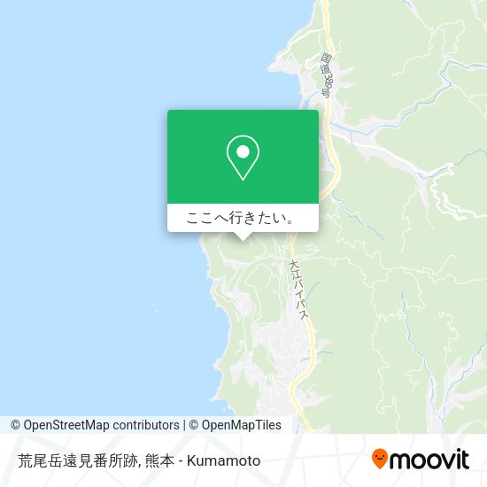荒尾岳遠見番所跡地図