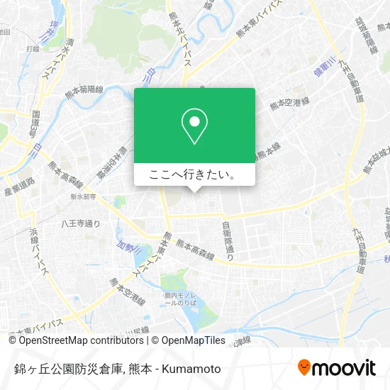 錦ヶ丘公園防災倉庫地図