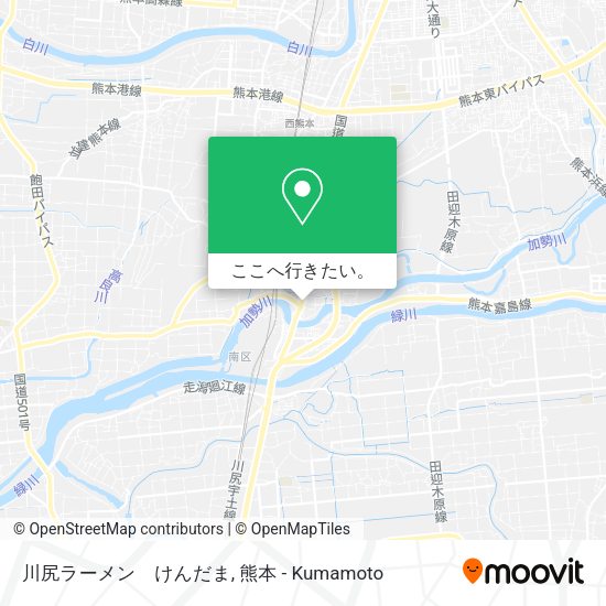 川尻ラーメン　けんだま地図