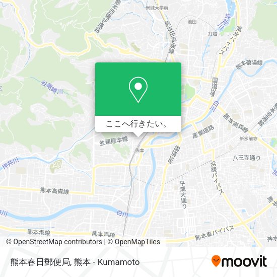 熊本春日郵便局地図