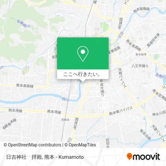 日吉神社　拝殿地図