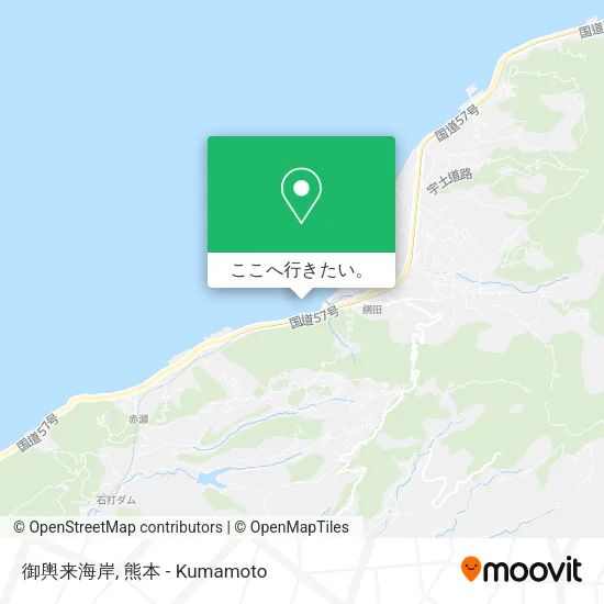 御輿来海岸地図