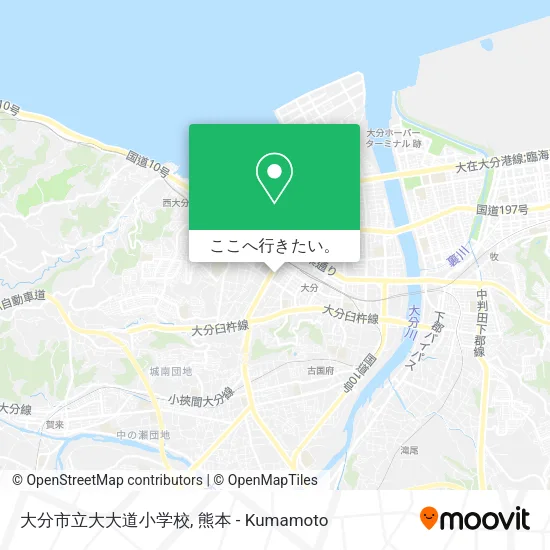 大分市立大大道小学校地図