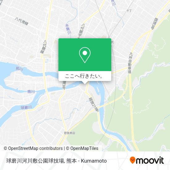 球磨川河川敷公園球技場地図