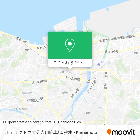ホテルクドウ大分専用駐車場地図